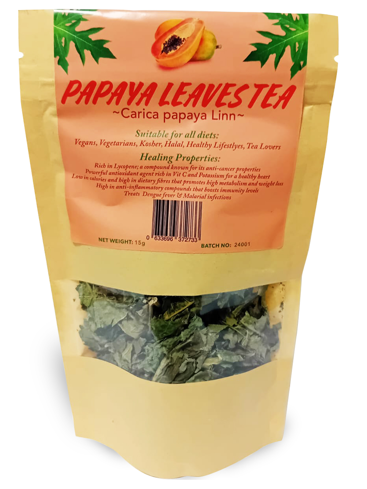 Fresh Organic Papaya Leaves – 2 Lbs, Hand Picked, Naturally Grown (Lá Đu Đủ)